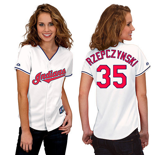 Marc Rzepczynski #35 mlb Jersey-Cleveland Indians Women's Authentic Home White Cool Base Baseball Jersey